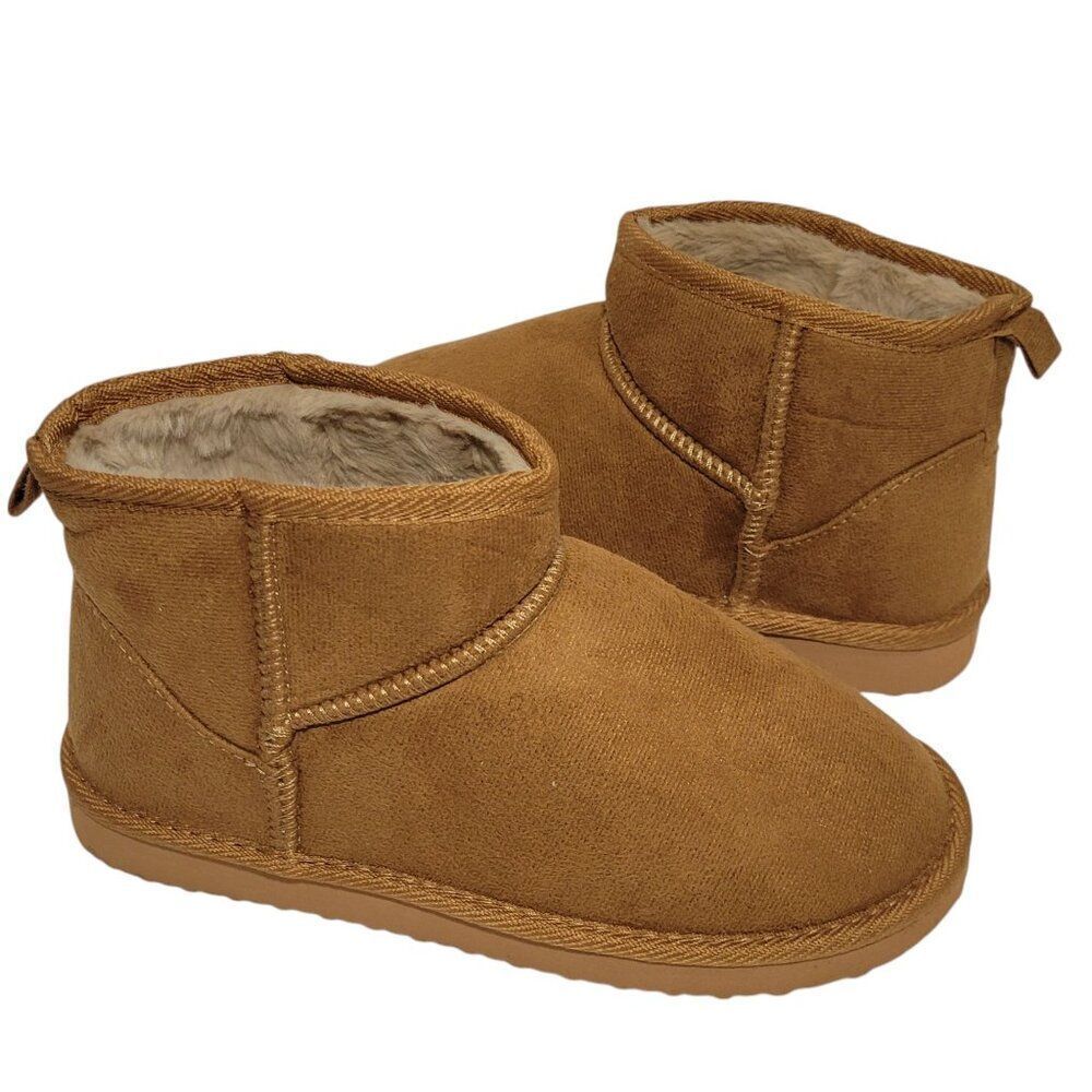 MIA Syndee Boot Women Size 6 Ankle Faux Fur Lined Cozy Bootie Brown Winter NWOB